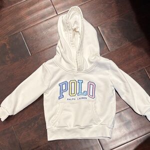Polo by Ralph Lauren Kids Cream Hoodie with Multicolor Logo